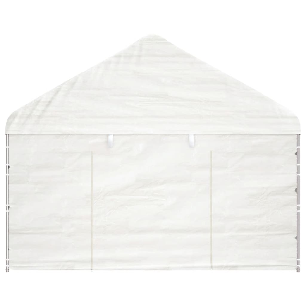 vidaXL Gazebo with Roof White 6.69x4.08x3.22 m Polyethylene