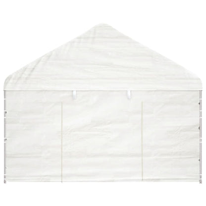 vidaXL Gazebo with Roof White 6.69x4.08x3.22 m Polyethylene