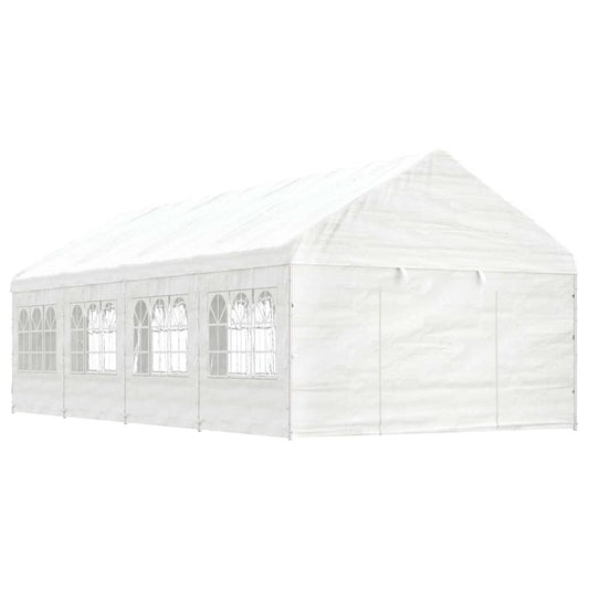 vidaXL Gazebo with Roof White 8.92x4.08x3.22 m Polyethylene