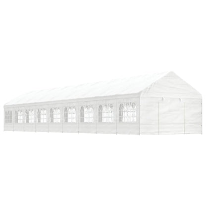 vidaXL Gazebo with Roof White 20.07x4.08x3.22 m Polyethylene
