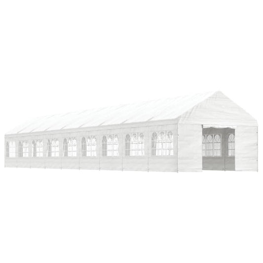 vidaXL Gazebo with Roof White 20.07x4.08x3.22 m Polyethylene