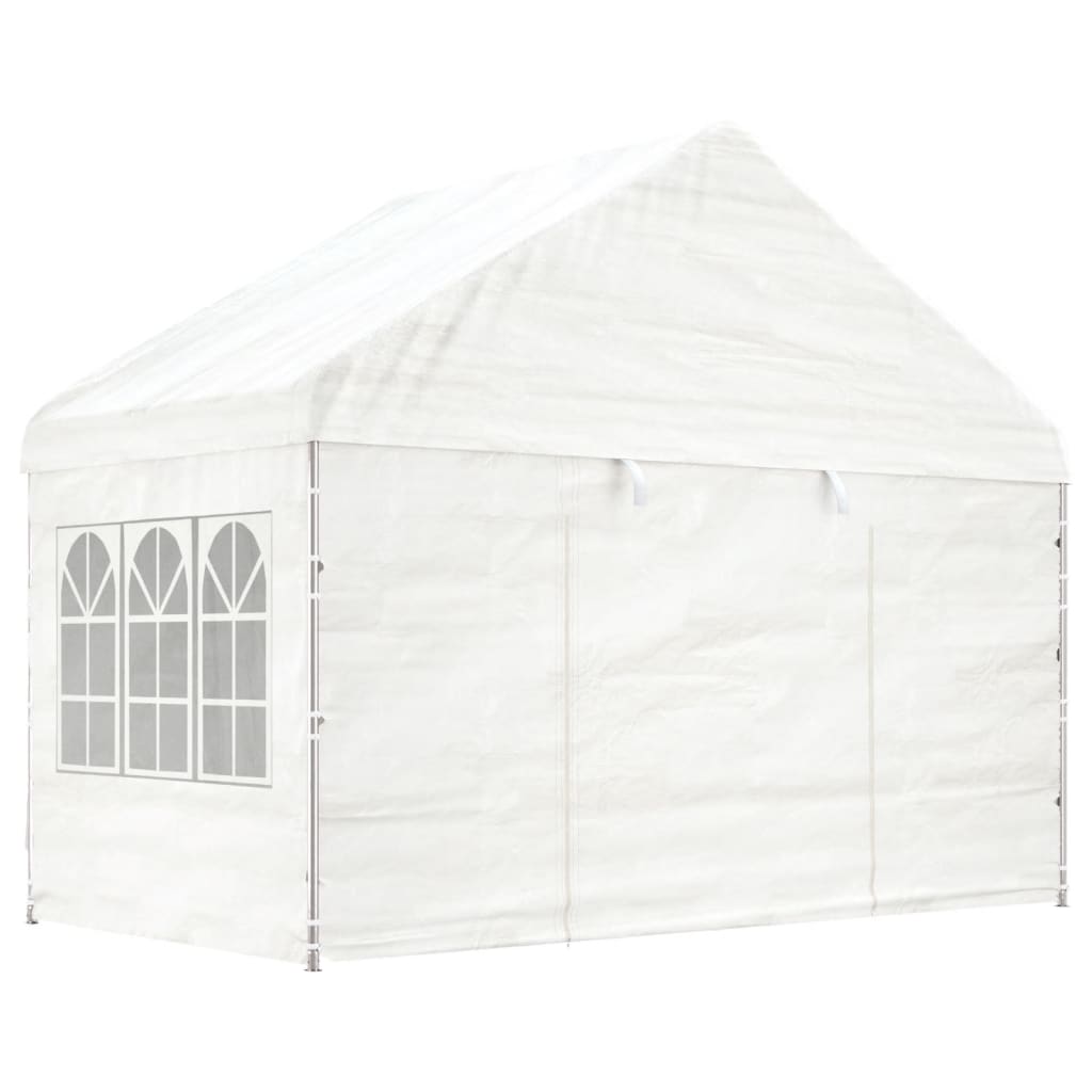 vidaXL Gazebo with Roof White 20.07x4.08x3.22 m Polyethylene