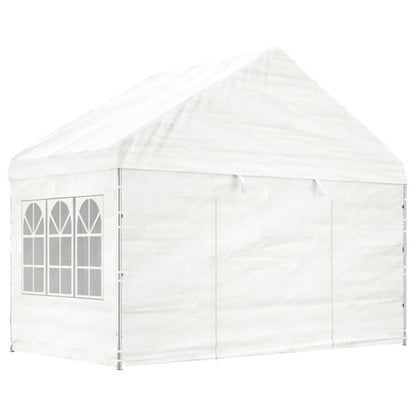 vidaXL Gazebo with Roof White 20.07x4.08x3.22 m Polyethylene