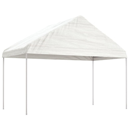 vidaXL Gazebo With Roof | White | Polyethylene, galvanised steel | Large