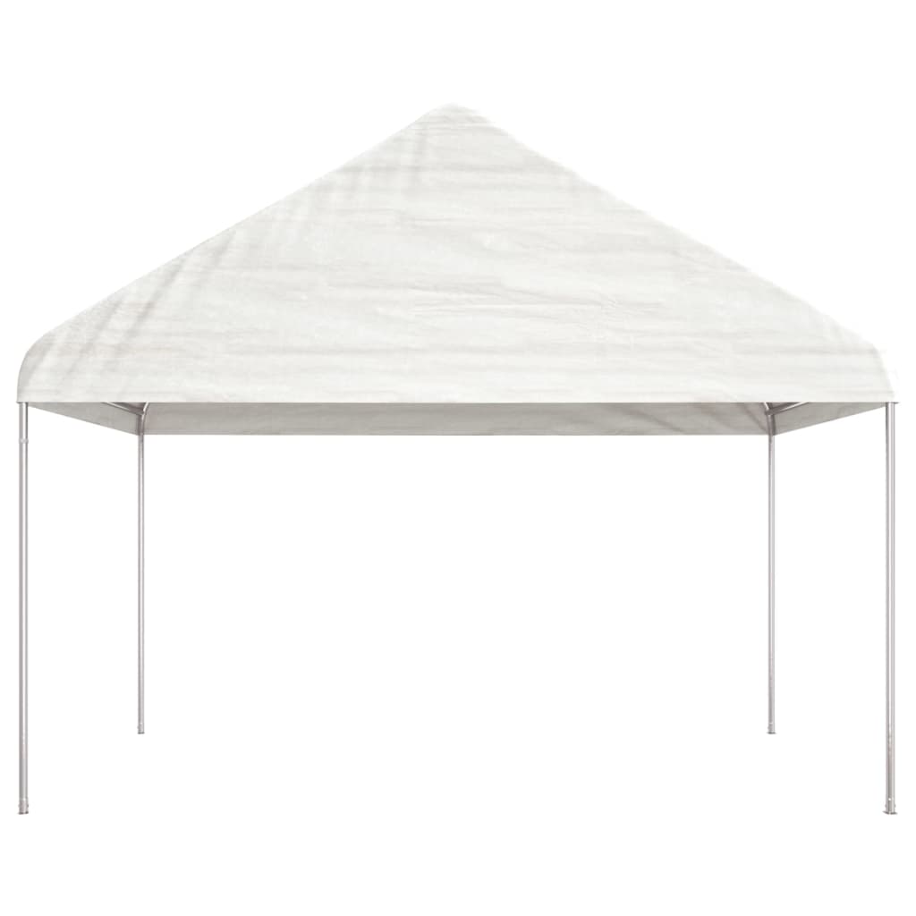 vidaXL Gazebo With Roof | White | Polyethylene, galvanised steel | Large