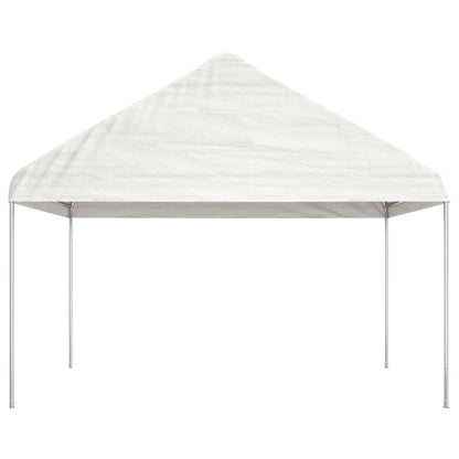 vidaXL Gazebo With Roof | White | Polyethylene, galvanised steel | Large