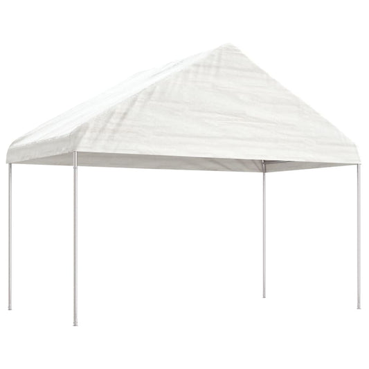 vidaXL Gazebo with Roof White 20.07x4.08x3.22 m Polyethylene
