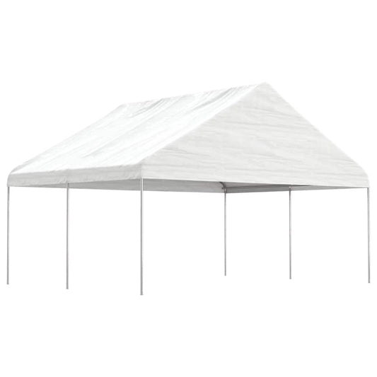 vidaXL Gazebo with Roof White 4,46x5,88x3,75 m Polyethylene