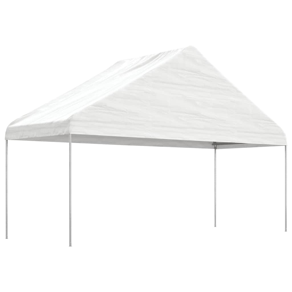 vidaXL Gazebo with Roof White 4,46x5,88x3,75 m Polyethylene
