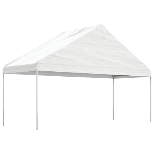 vidaXL Gazebo with Roof White 4,46x5,88x3,75 m Polyethylene