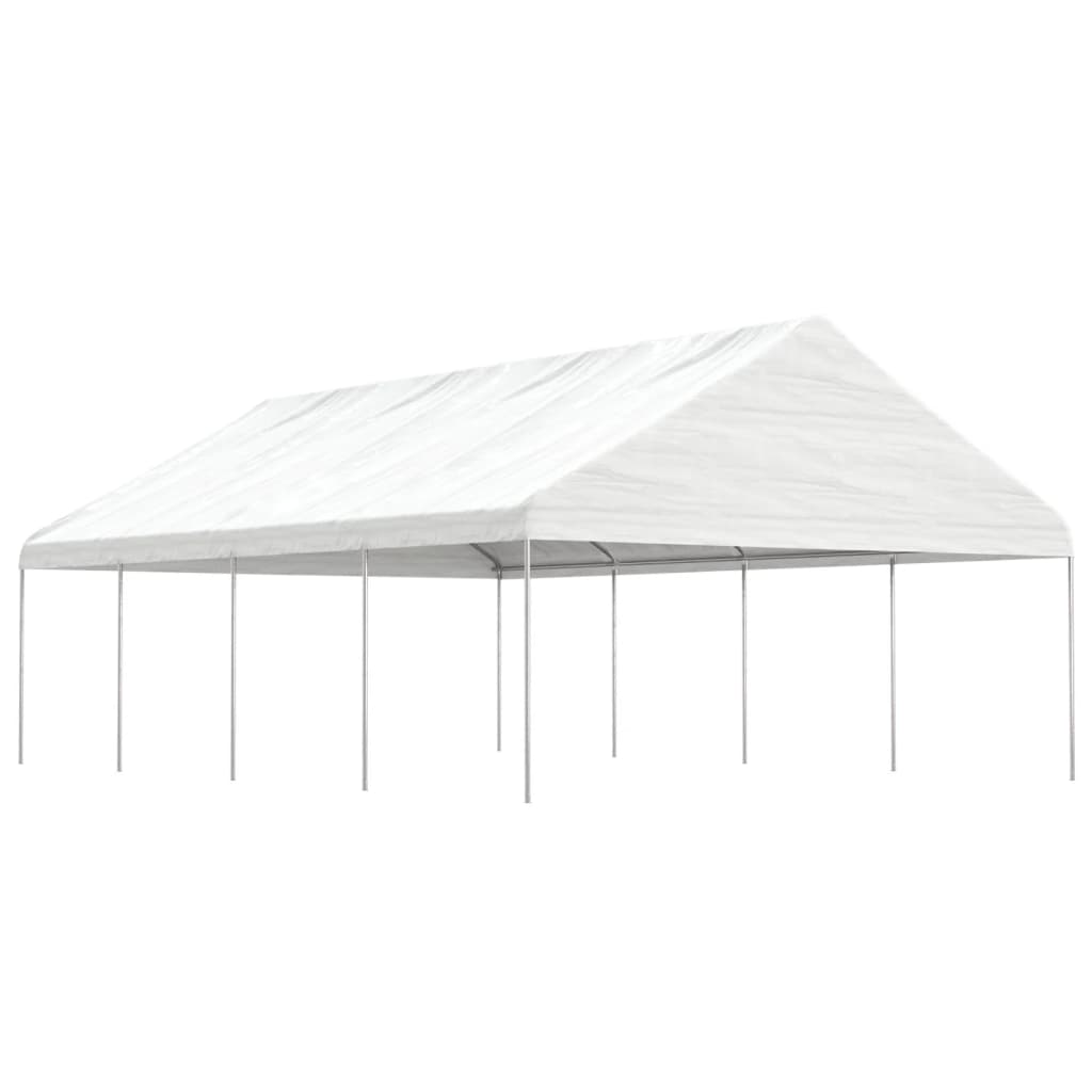vidaXL Gazebo with Roof White 8,92x5,88x3,75 m Polyethylene