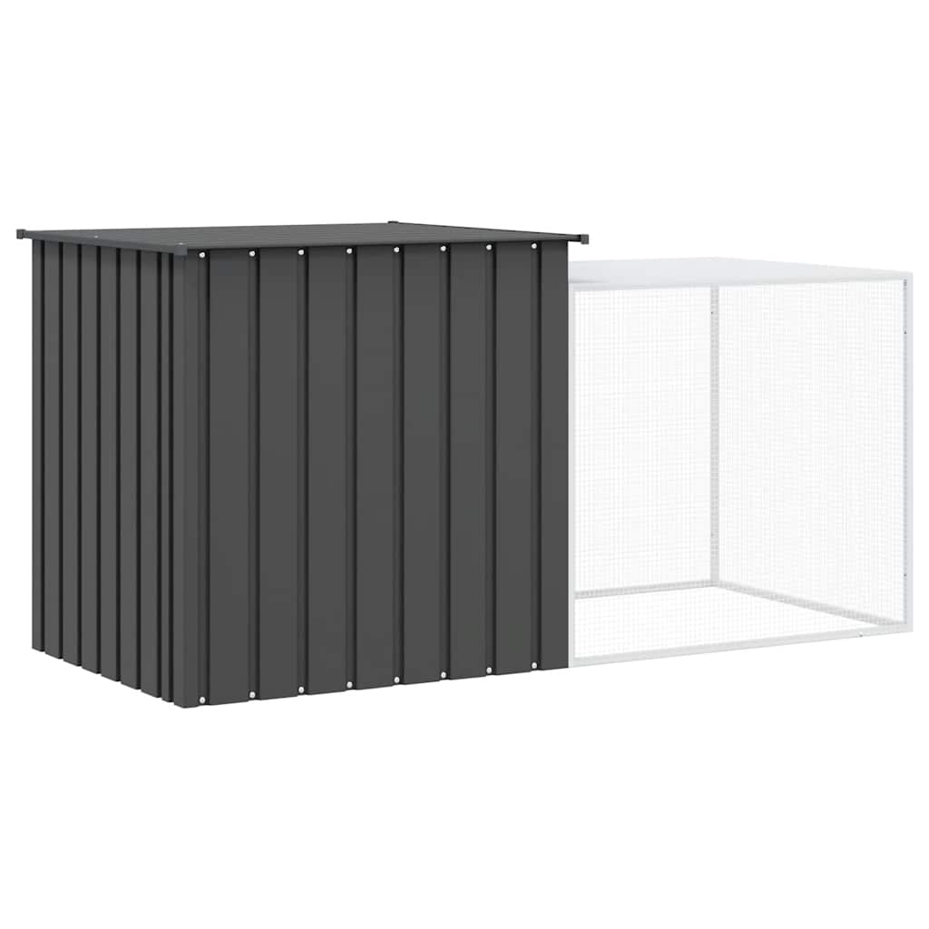 vidaXL Rabbit Cage Anthracite 200x91x100 cm Galvanised Steel