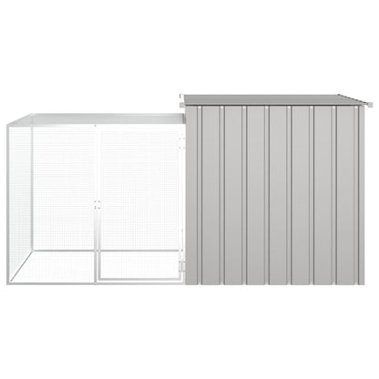 vidaXL Rabbit Cage Grey 200x91x100 cm Galvanised Steel