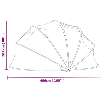 vidaXL Pool Dome Round 406x203 cm PVC