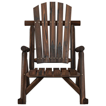 vidaXL Garden Rocking Chair | Burned Wood Finish | Solid Spruce Wood | Standard