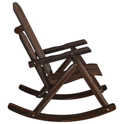 vidaXL Garden Rocking Chair | Burned Wood Finish | Solid Spruce Wood | Standard