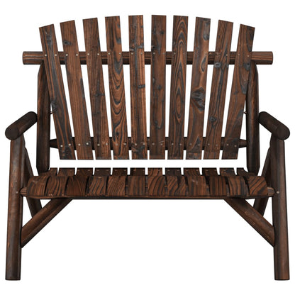 vidaXL Garden Bench | Burned Wood | Solid spruce wood | Medium | Durable