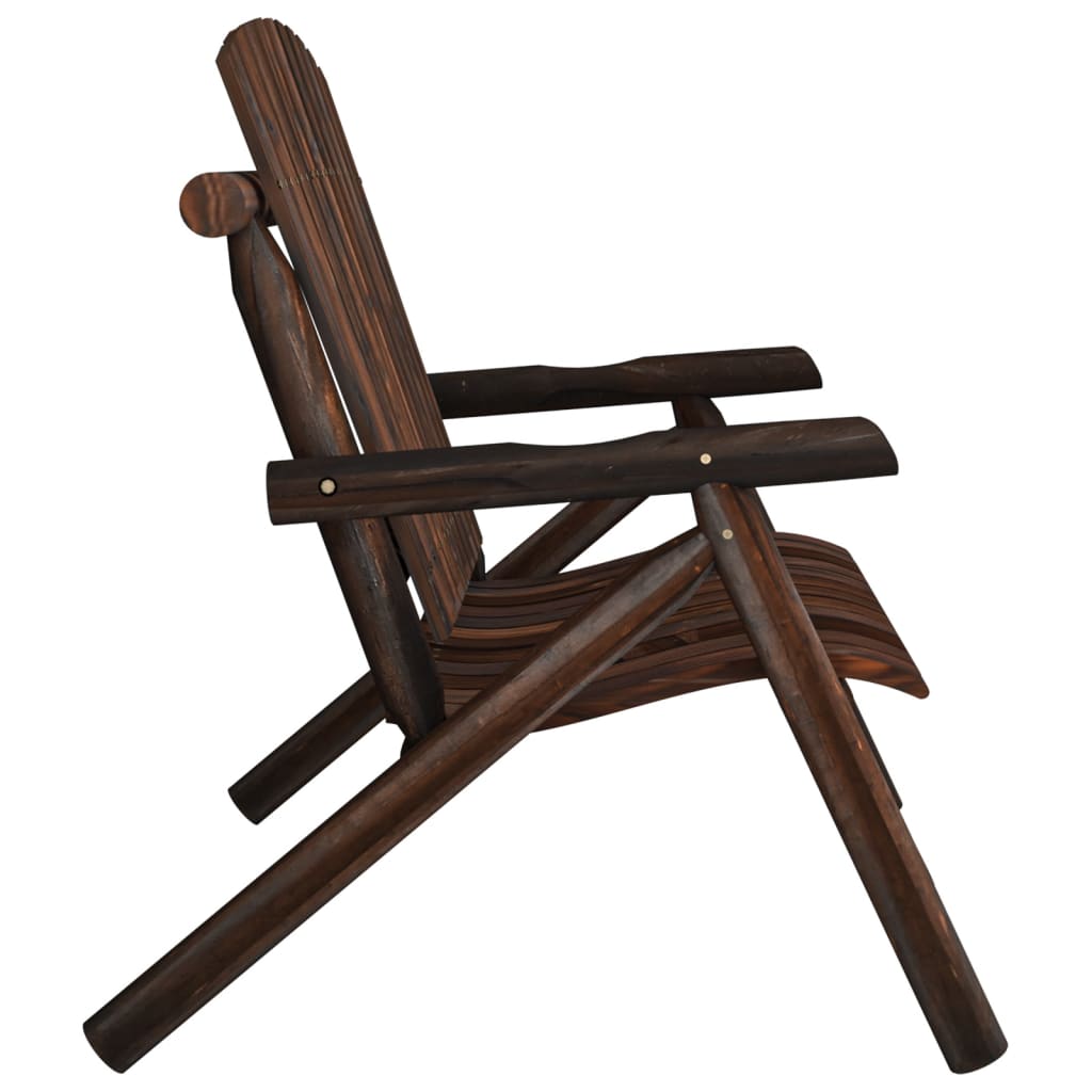 vidaXL Garden Bench | Burned Wood | Solid spruce wood | Medium | Durable