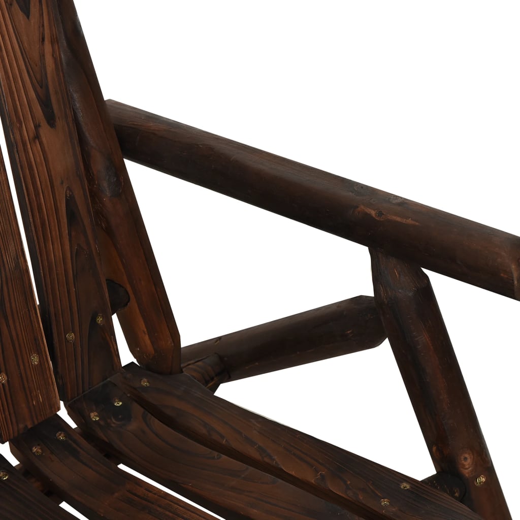vidaXL Garden Bench | Burned Wood | Solid spruce wood | Medium | Durable
