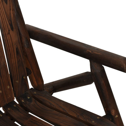 vidaXL Garden Bench | Burned Wood | Solid spruce wood | Medium | Durable
