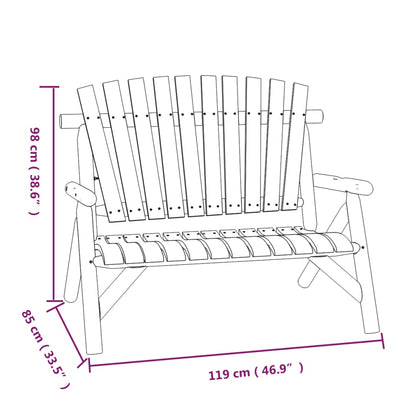 vidaXL Garden Bench | Burned Wood | Solid spruce wood | Medium | Durable