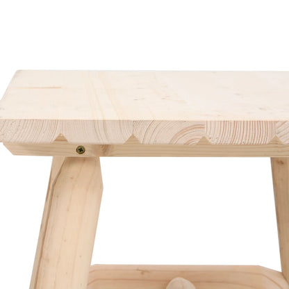 vidaXL Side Table | Natural Wood | Solid spruce wood | Small | Durable