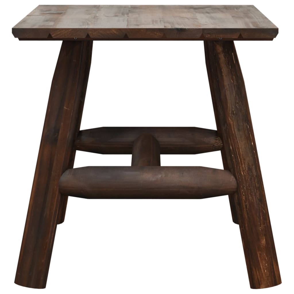 vidaXL Side Table | Burned wood | Solid spruce wood | Small | Durable