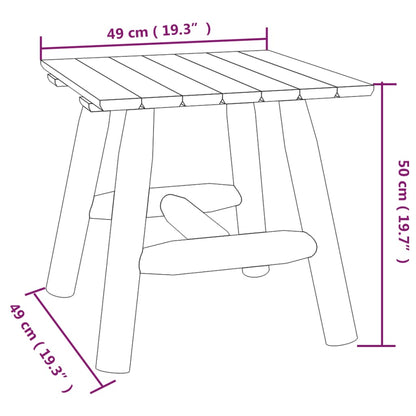 vidaXL Side Table | Burned wood | Solid spruce wood | Small | Durable