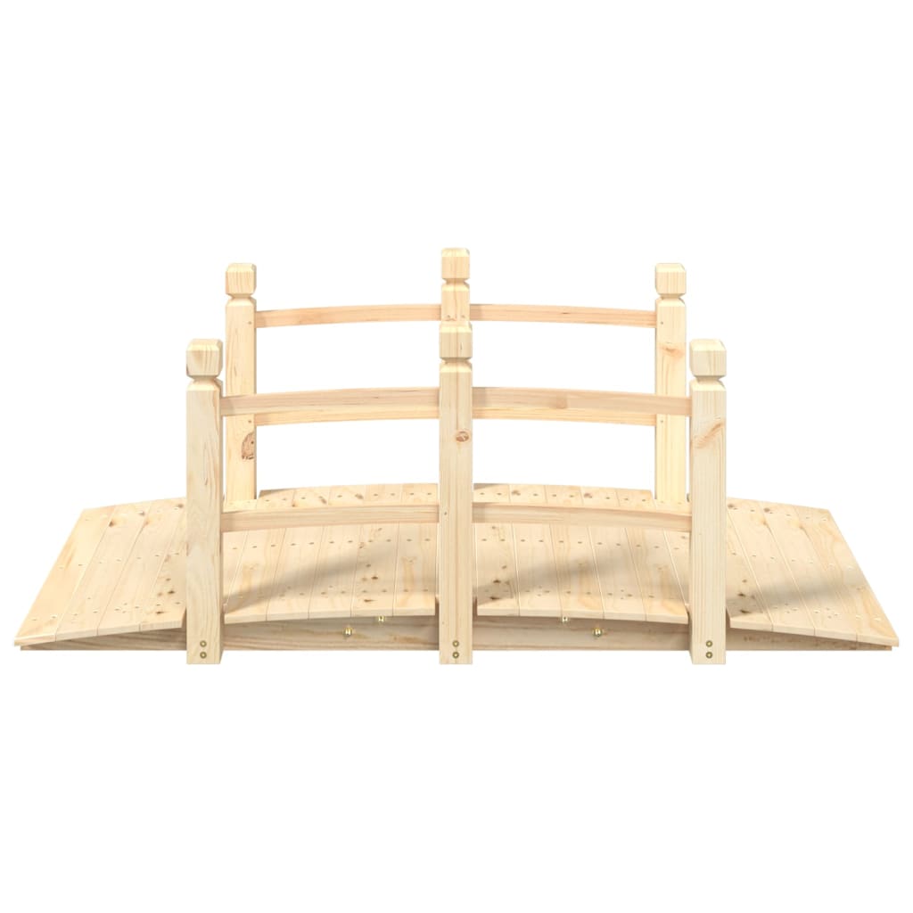 vidaXL Garden Bridge with Railings 150x67x56cm Solid Wood Spruce