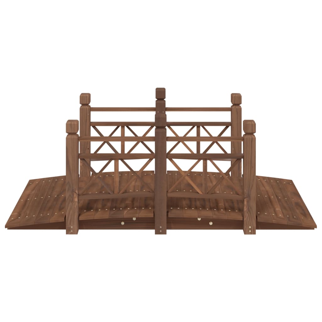 vidaXL Garden Bridge with Railings 150x67x56cm Solid Wood Spruce