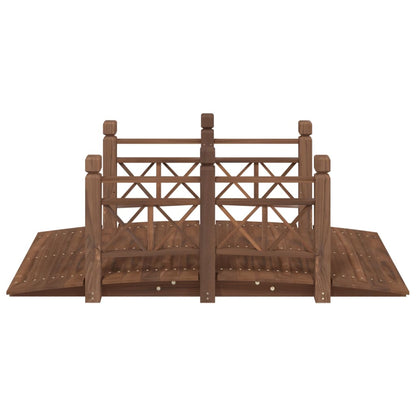 vidaXL Garden Bridge with Railings 150x67x56cm Solid Wood Spruce