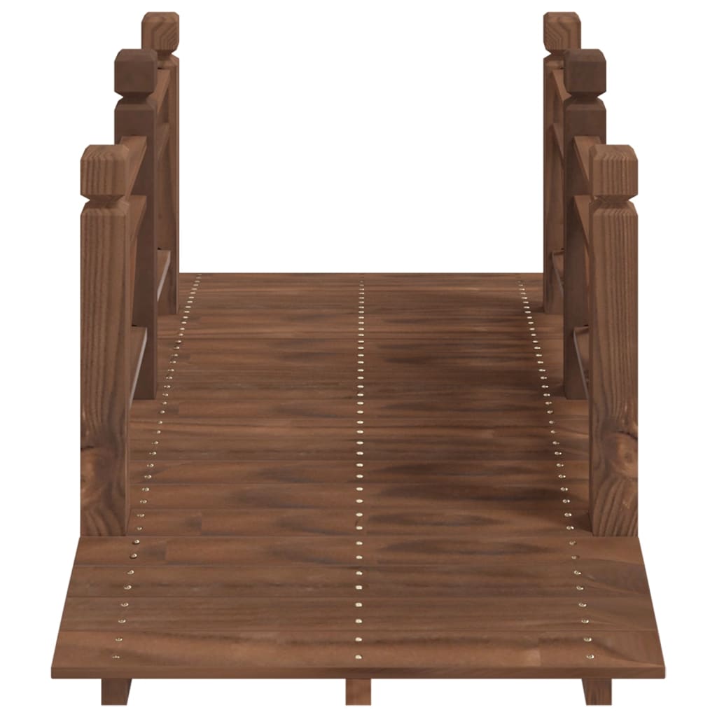 vidaXL Garden Bridge with Railings 150x67x56cm Solid Wood Spruce