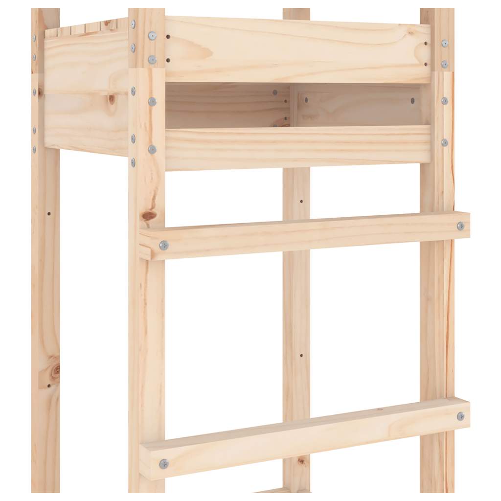 vidaXL Play Tower 52,5x46,5x206,5 cm Solid Wood Pine