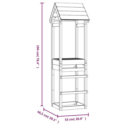 vidaXL Play Tower 53x46,5x194 cm Impregnated Wood Pine