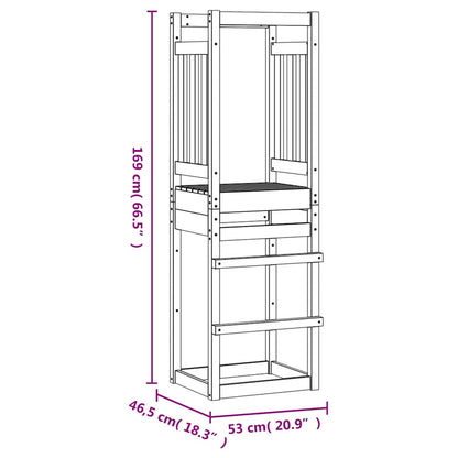 vidaXL Play Tower 53x46,5x169 cm Impregnated Wood Pine