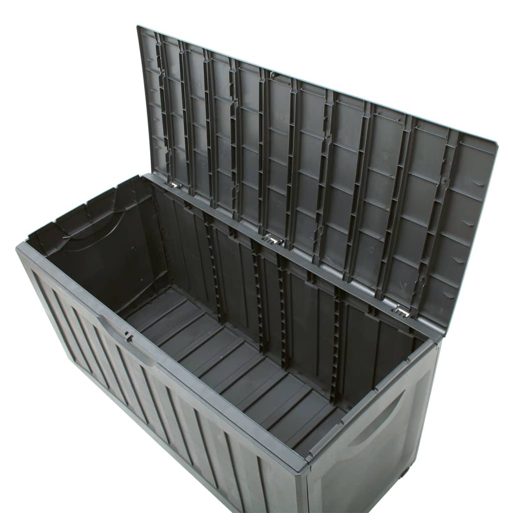 vidaXL Storage Box Black 118x53x57 cm Polypropylene