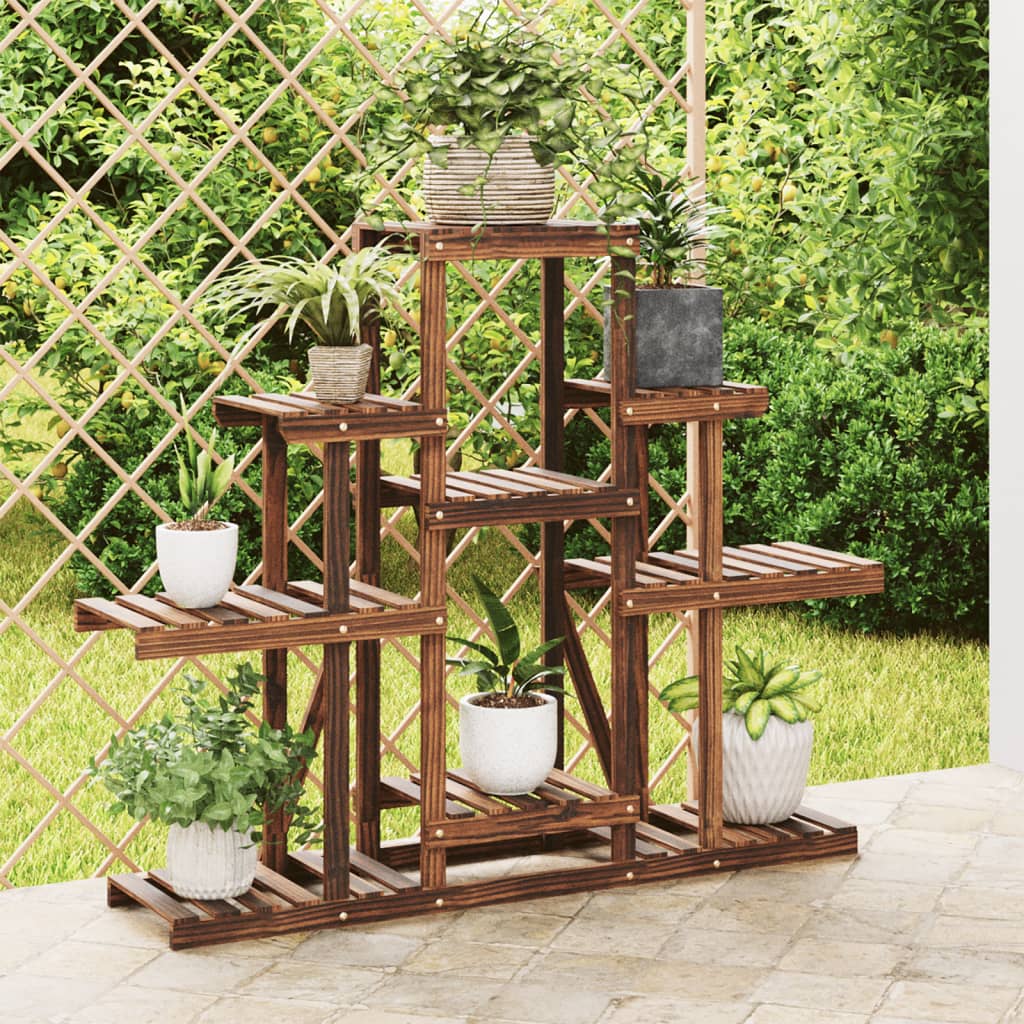 vidaXL Flower Stand 110x25x96 cm Solid Wood Fir