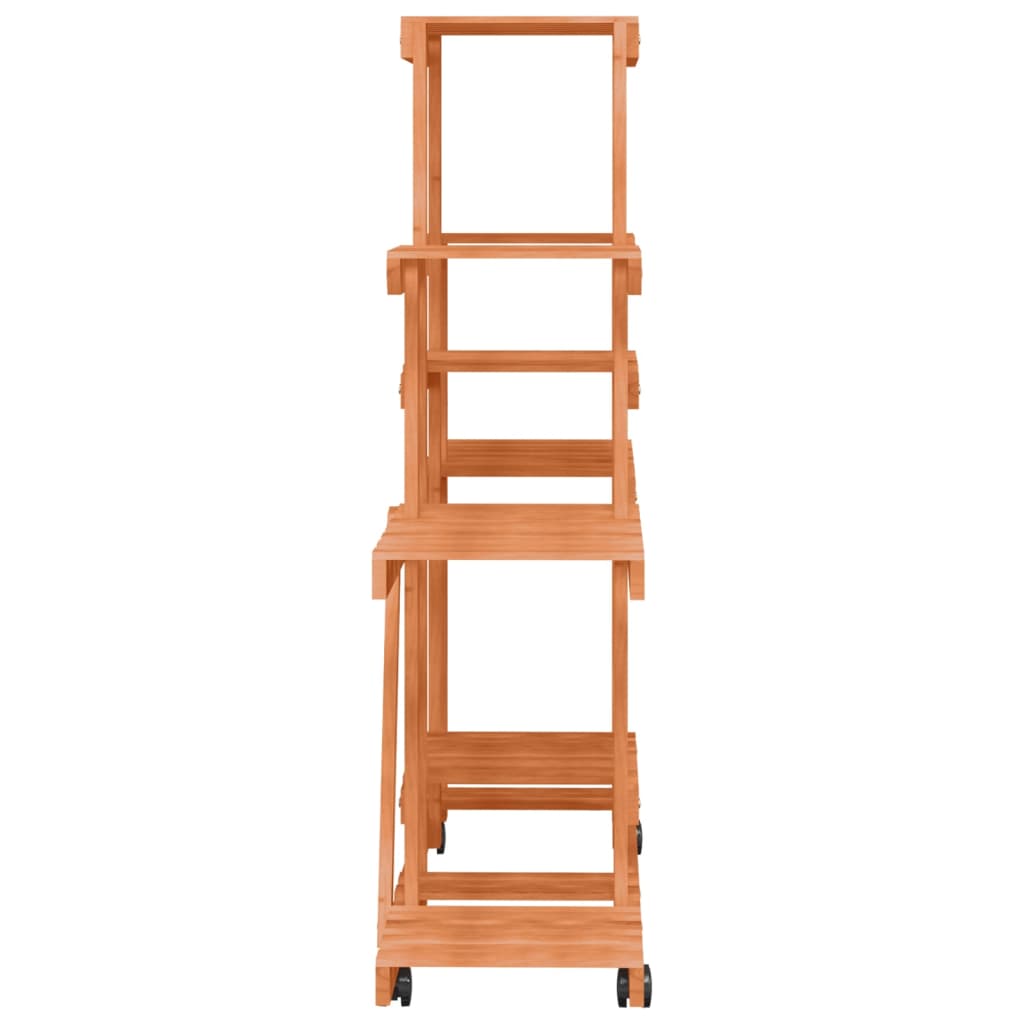 vidaXL Flower Stand with Wheels 110x25x101 cm Solid Wood Fir