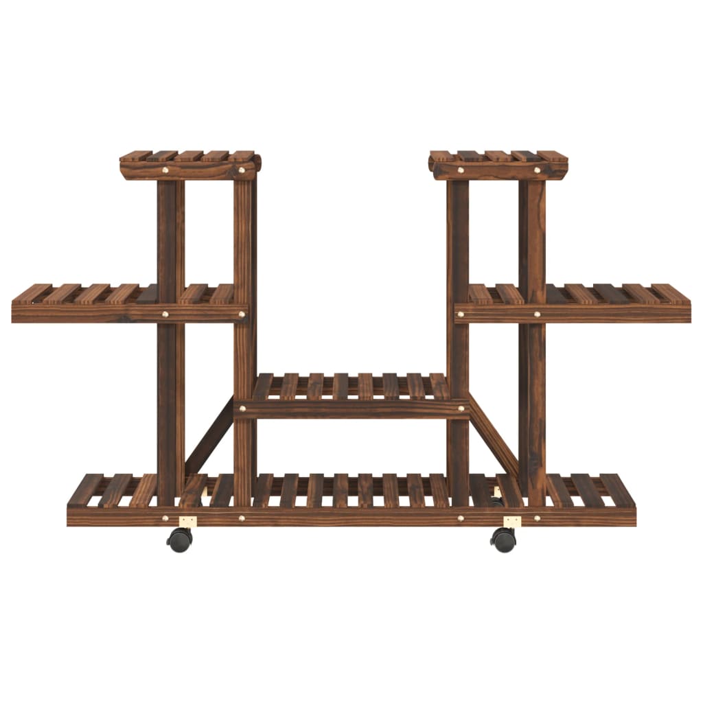 vidaXL Flower Stand with Wheels 110x25x78 cm Solid Wood Fir