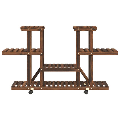 vidaXL Flower Stand with Wheels 110x25x78 cm Solid Wood Fir