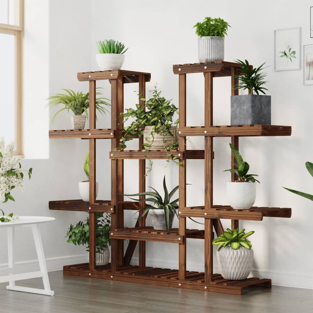 vidaXL Flower Stand 110x25x110.5 cm Solid Wood Fir