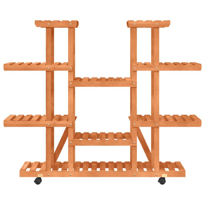 vidaXL Flower Stand with Wheels 110x25x115 cm Solid Wood Fir