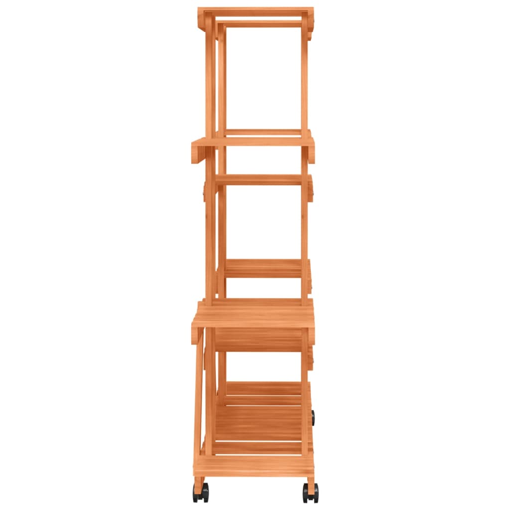 vidaXL Flower Stand with Wheels 110x25x115 cm Solid Wood Fir