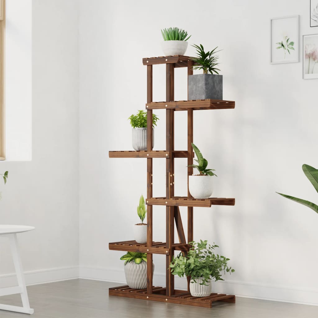 vidaXL Flower Stand 75x25x140,5 cm Solid Wood Fir