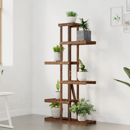 vidaXL Flower Stand 75x25x140,5 cm Solid Wood Fir