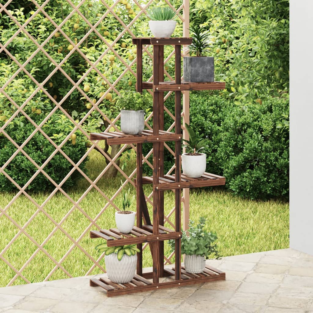 vidaXL Flower Stand 75x25x140,5 cm Solid Wood Fir