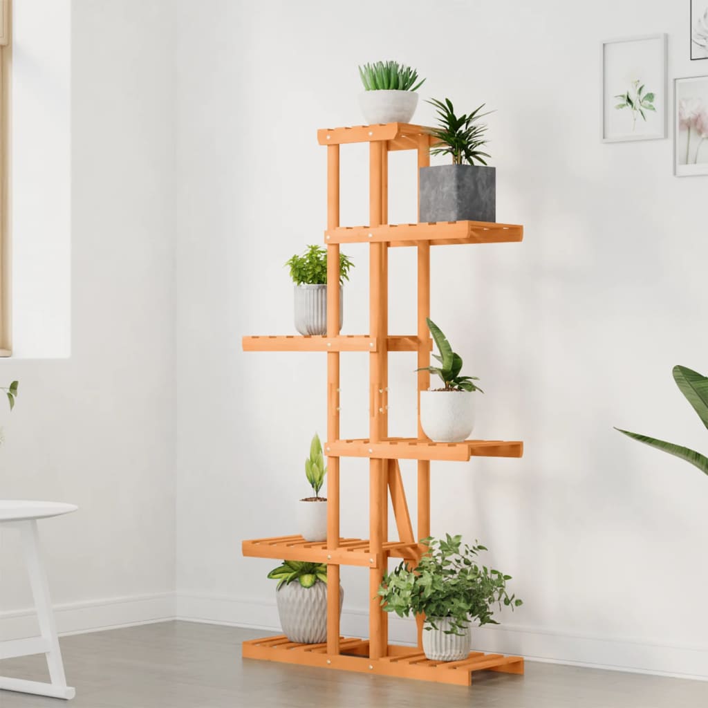 vidaXL Flower Stand 75x25x140,5 cm Solid Wood Fir