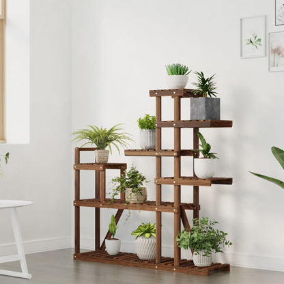 vidaXL Flower Stand 110x25x111 cm Solid Wood Fir