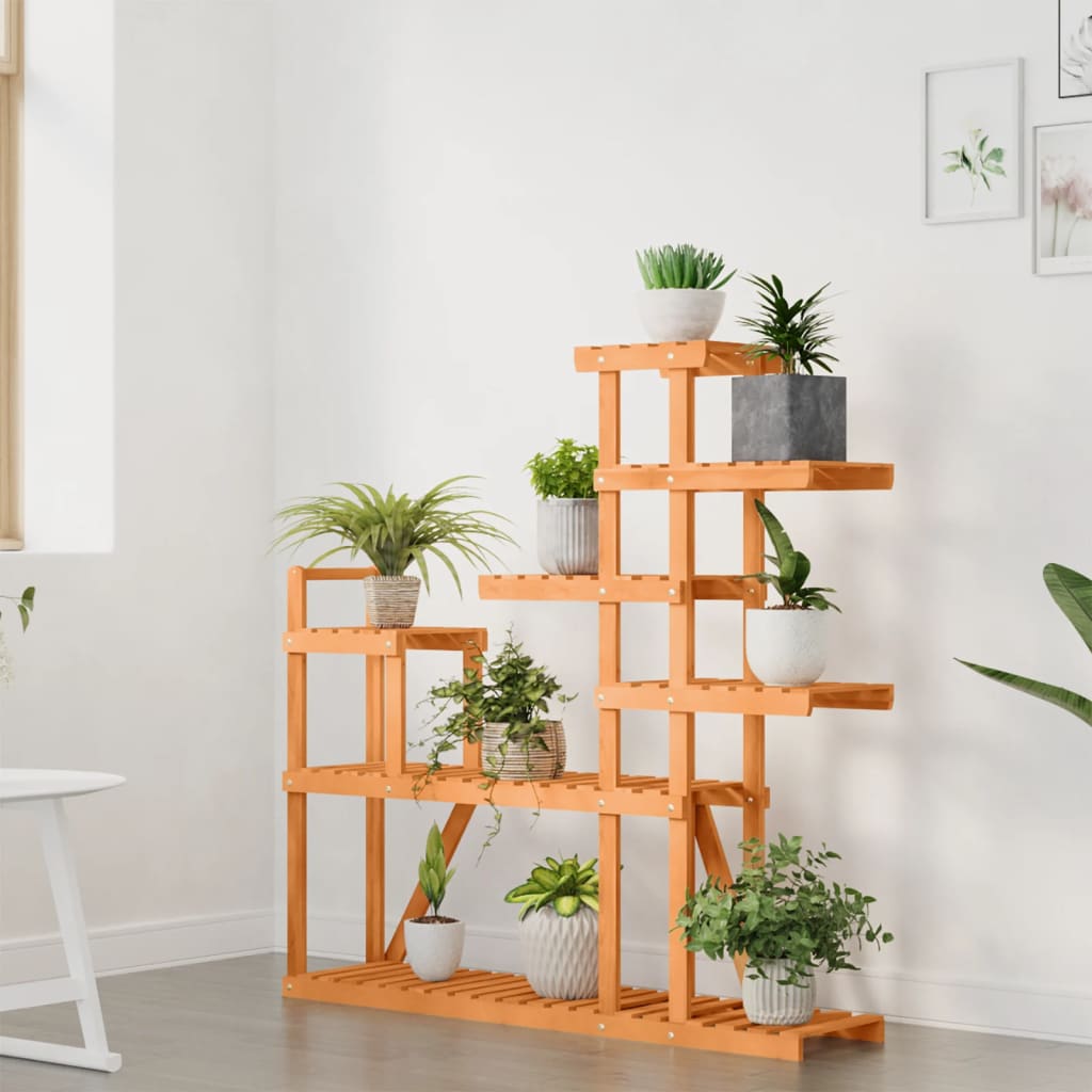 vidaXL Flower Stand 110x25x111 cm Solid Wood Fir