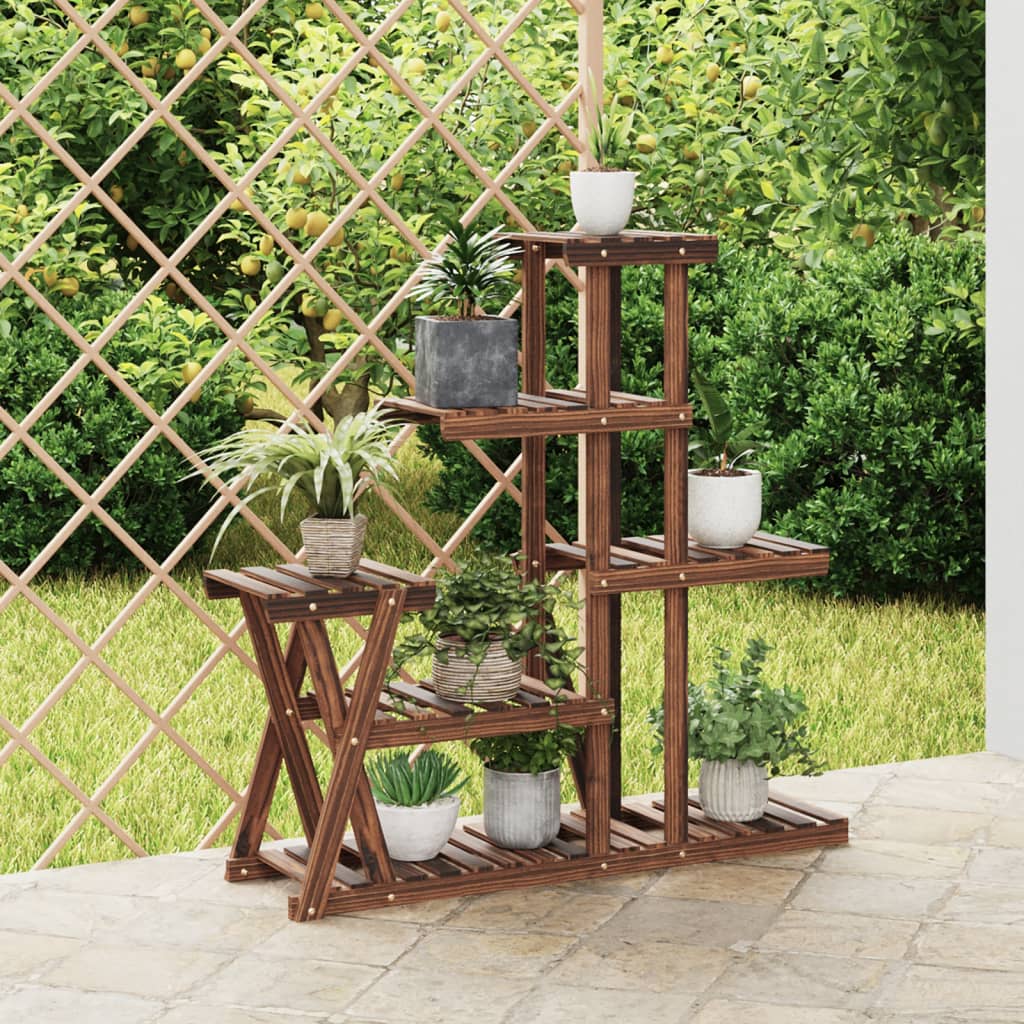 vidaXL Flower Stand 95x25x96 cm Solid Wood Fir
